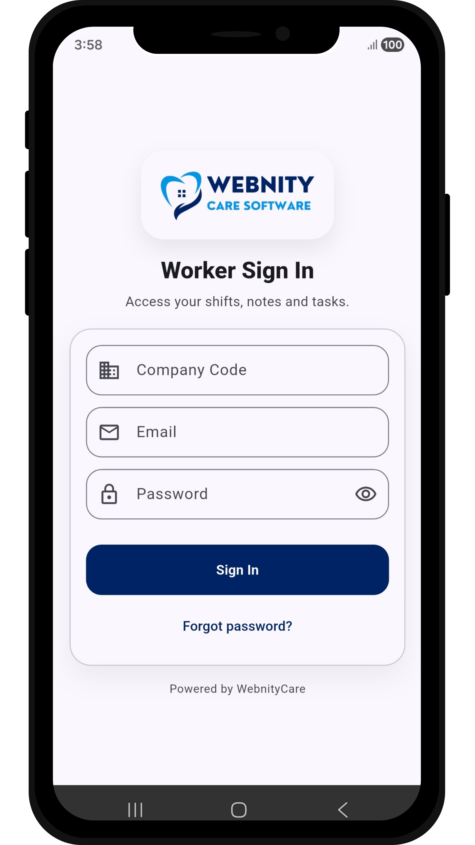 Webnity Care App